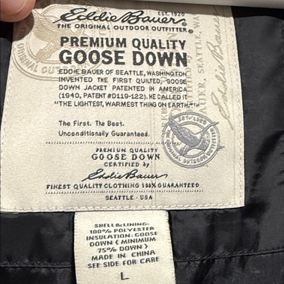 Eddie Bauer Women's Long Black Puffer Jacket - Picture 7 of 9